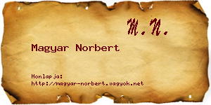 Magyar Norbert névjegykártya