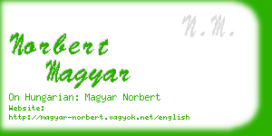 norbert magyar business card